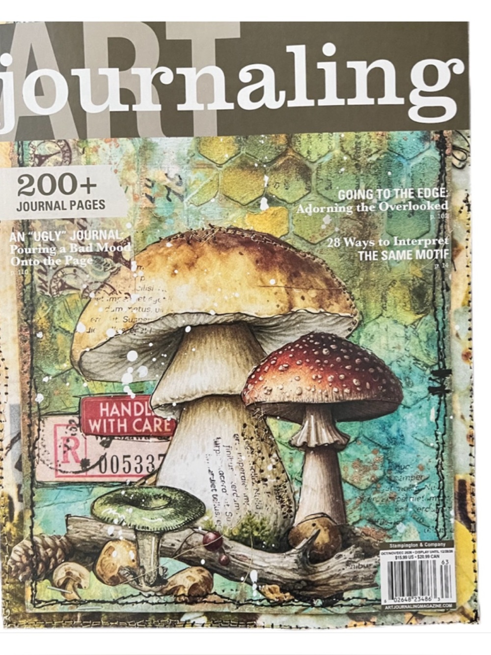Art Journaling issue Stampington and Co Magazine. Oct/Nov/Dec 2026